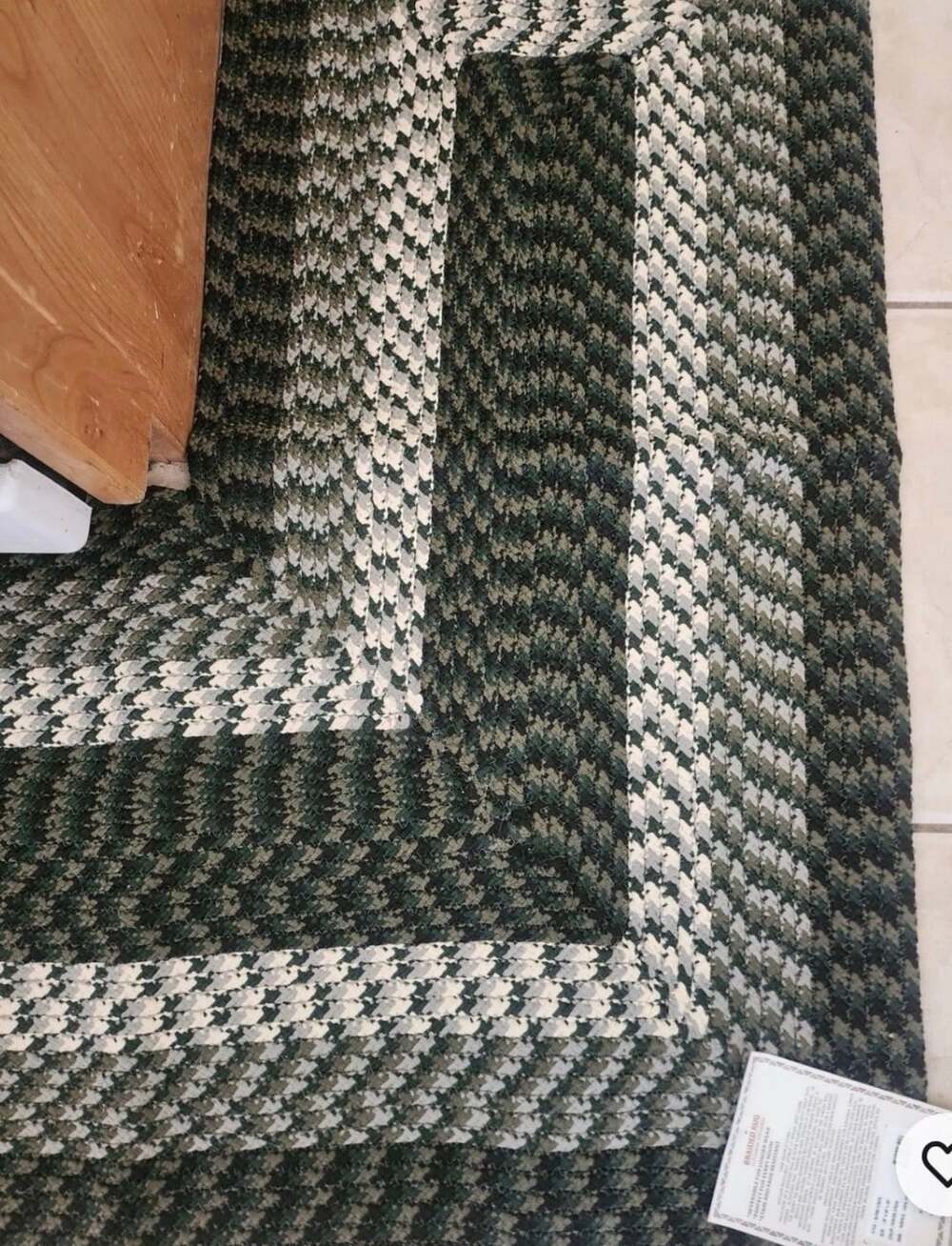 Alpine Braid Collection Hunter Stripe L-Shape Braided Rug - Picture 2 of 3